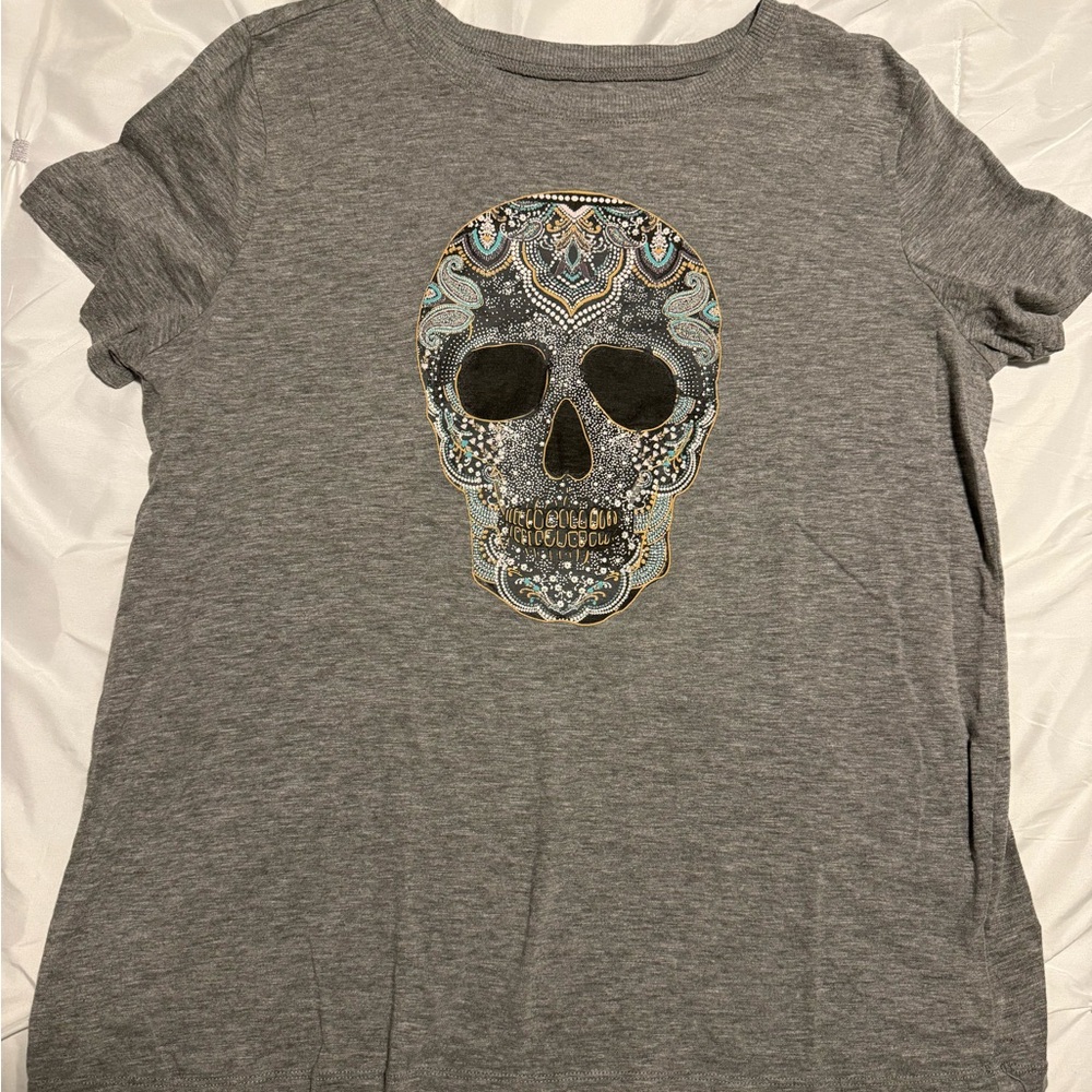 Torrid Gray Skull Graphic Women's Top